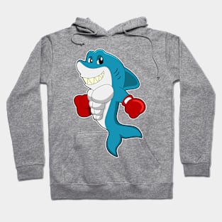 Shark as Boxer with Boxing gloves Hoodie